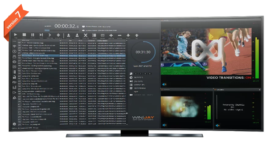 moviejaySX playout automation main screen